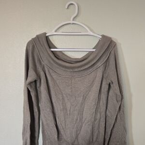 Boston Proper | Gray Off The Shoulder Sweater Size Large